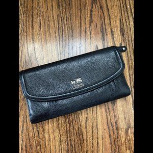 Black leather Coach wallet